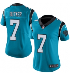 Women's Nike Carolina Panthers #7 Harrison Butker Limited Blue Rush Vapor Untouchable NFL Jersey