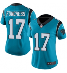 Women's Nike Carolina Panthers #17 Devin Funchess Limited Blue Rush Vapor Untouchable NFL Jersey