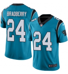 Men's Nike Carolina Panthers #24 James Bradberry Limited Blue Rush Vapor Untouchable NFL Jersey