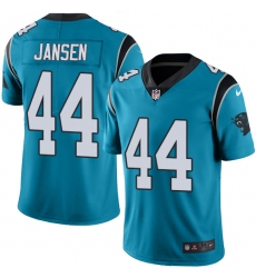 Men's Nike Carolina Panthers #44 J.J. Jansen Limited Blue Rush Vapor Untouchable NFL Jersey