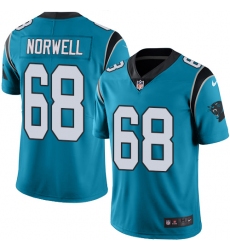 Youth Nike Carolina Panthers #68 Andrew Norwell Limited Blue Rush Vapor Untouchable NFL Jersey