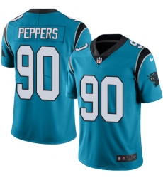 Men's Nike Carolina Panthers #90 Julius Peppers Limited Blue Rush Vapor Untouchable NFL Jersey