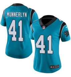 Women's Nike Carolina Panthers #41 Captain Munnerlyn Limited Blue Rush Vapor Untouchable NFL Jersey