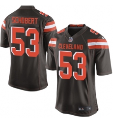 Men's Nike Cleveland Browns #53 Joe Schobert Game Brown Team Color NFL Jersey