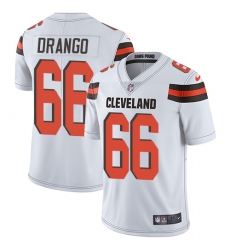 Men's Nike Cleveland Browns #66 Spencer Drango White Vapor Untouchable Limited Player NFL Jersey