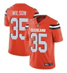 Men's Nike Cleveland Browns #35 Howard Wilson Orange Alternate Vapor Untouchable Limited Player NFL Jersey