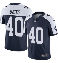 Youth Nike Dallas Cowboys #40 Bill Bates Navy Blue Throwback Alternate Vapor Untouchable Limited Player NFL Jersey