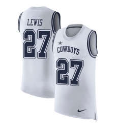Men's Nike Dallas Cowboys #27 Jourdan Lewis Limited White Rush Player Name & Number Tank Top NFL Jersey