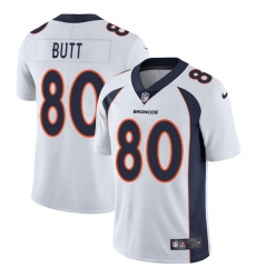 Men's Nike Denver Broncos #80 Jake Butt White Vapor Untouchable Limited Player NFL Jersey