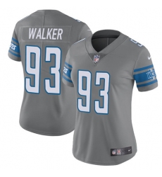 Women's Nike Detroit Lions #93 Tyrunn Walker Limited Steel Rush NFL Jersey