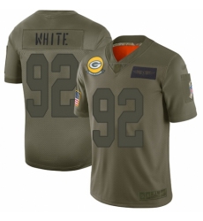 Men's Green Bay Packers #92 Reggie White Limited Camo 2019 Salute to Service Football Jersey