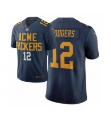 Men Green Bay Packers #12 Aaron Rodgers Navy City Edition Vapor Limited Jersey