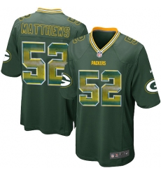 Men's Nike Green Bay Packers #52 Clay Matthews Limited Green Strobe NFL Jersey