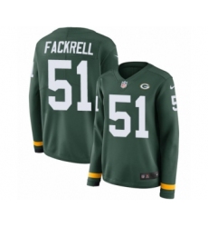 Women's Nike Green Bay Packers #51 Kyler Fackrell Limited Green Therma Long Sleeve NFL Jersey