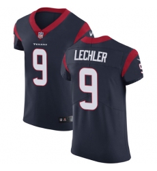 Men's Nike Houston Texans #9 Shane Lechler Navy Blue Team Color Vapor Untouchable Elite Player NFL Jersey