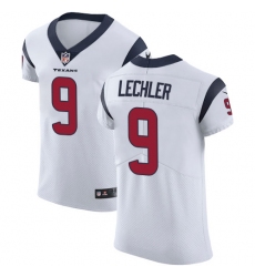 Men's Nike Houston Texans #9 Shane Lechler White Vapor Untouchable Elite Player NFL Jersey