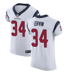 Men's Nike Houston Texans #34 Tyler Ervin White Vapor Untouchable Elite Player NFL Jersey