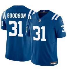 Men's Indianapolis Colts #31 Tyler Goodson Blue 2024 F.U.S.E. Vapor Limited Stitched Football Jersey