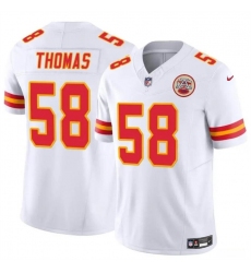 Men's Kansas City Chiefs #58 Derrick Thomas White 2024 F.U.S.E Vapor Untouchable Limited Stitched Football Jersey