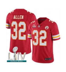 Men's Kansas City Chiefs #32 Marcus Allen Red Team Color Vapor Untouchable Limited Player Super Bowl LIV Bound Football Jersey