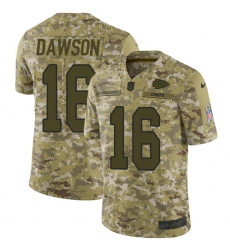 Men's Nike Kansas City Chiefs #16 Len Dawson Limited Camo 2018 Salute to Service NFL Jersey