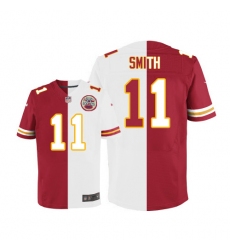 Men's Nike Kansas City Chiefs #11 Alex Smith Elite Red/White Split Fashion NFL Jersey