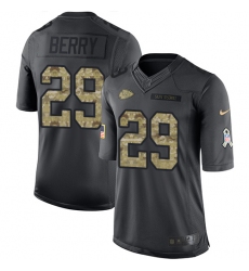 Youth Nike Kansas City Chiefs #29 Eric Berry Limited Black 2016 Salute to Service NFL Jersey