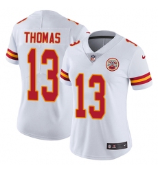 Women's Nike Kansas City Chiefs #13 De'Anthony Thomas Elite White NFL Jersey
