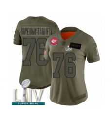 Women's Kansas City Chiefs #76 Laurent Duvernay-Tardif Limited Olive 2019 Salute to Service Super Bowl LIV Bound Football Jersey