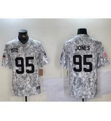 Men's Kansas City Chiefs #95 Chris Jones Arctic Camo 2024 FUSE Salute to Service Limited Stitched Jersey