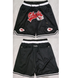 Men's Kansas City Chiefs Black Shorts (Run Small)