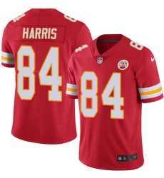 Men's Nike Kansas City Chiefs #84 Demetrius Harris Red Team Color Vapor Untouchable Limited Player NFL Jersey