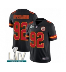 Youth Kansas City Chiefs #92 Tanoh Kpassagnon Limited Black Rush Vapor Untouchable Super Bowl LIV Bound Football Jersey