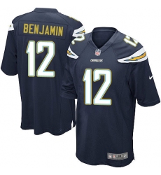 Men's Nike Los Angeles Chargers #12 Travis Benjamin Game Navy Blue Team Color NFL Jersey