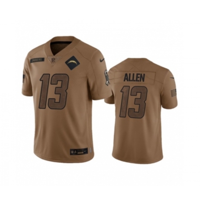 Men's Nike Los Angeles Chargers #13 Keenan Allen 2023 Brown Salute To Service Limited Football Stitched Jersey