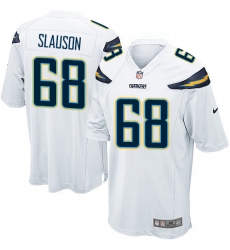 Men's Nike Los Angeles Chargers #68 Matt Slauson Game White NFL Jersey