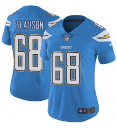 Women's Nike Los Angeles Chargers #68 Matt Slauson Electric Blue Alternate Vapor Untouchable Limited Player NFL Jersey