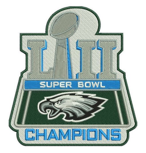 Stitched Philadelphia Eagles Super Bowl LII 52 Champions Jersey Patch