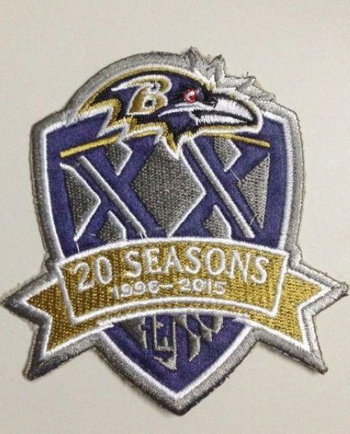 Stitched Baltimore Ravens 1996-2015 20th Seasons Jersey Patch